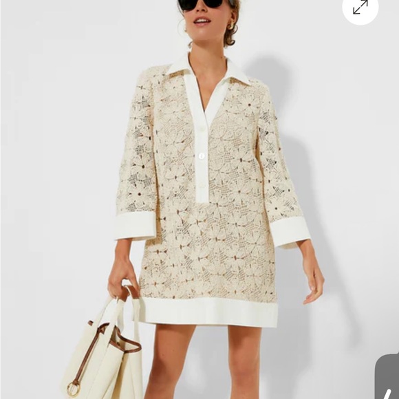 Tuckernuck Cream Crochet dress - Picture 2 of 4